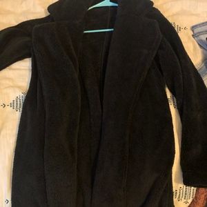 Super soft, long plush coatigan